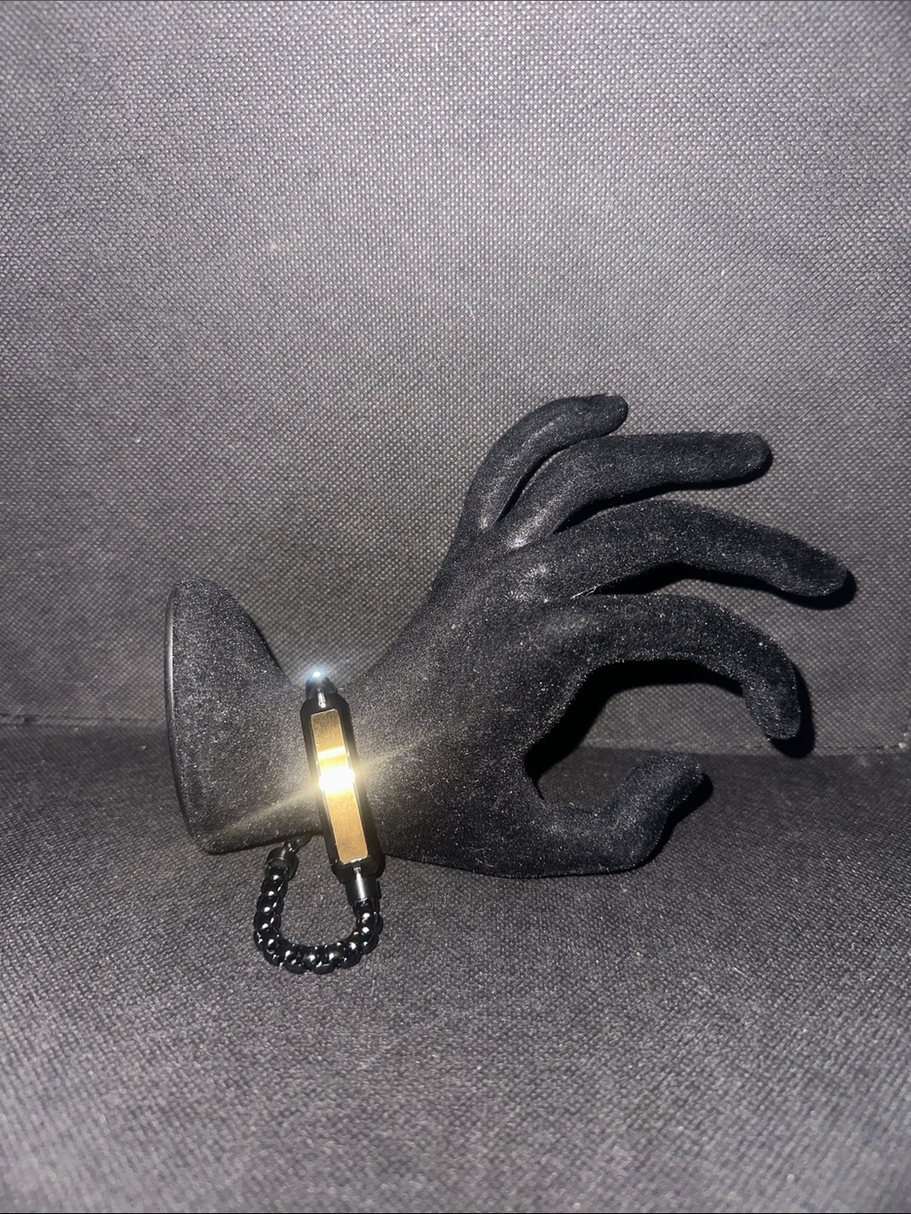 Black Chain Bracelet with Gold Accent for Women